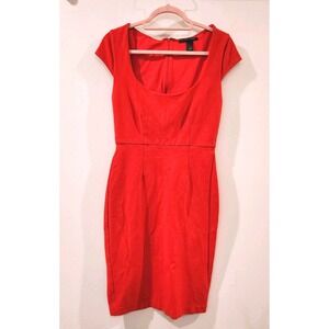 Victoria's Secret Red Sleeveless Dress Fitted Holiday Ready Corpcore Size 8